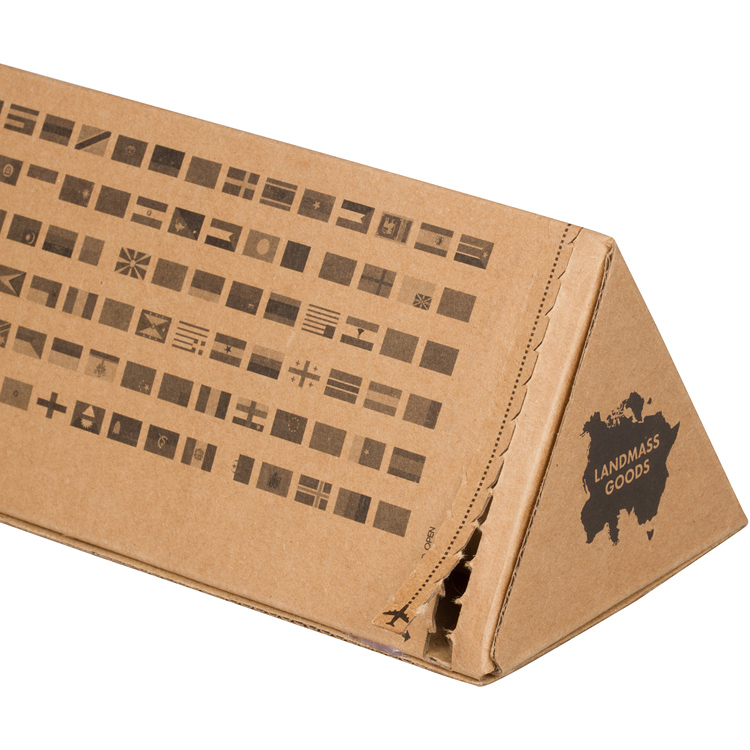 Scratch off map poster packaging