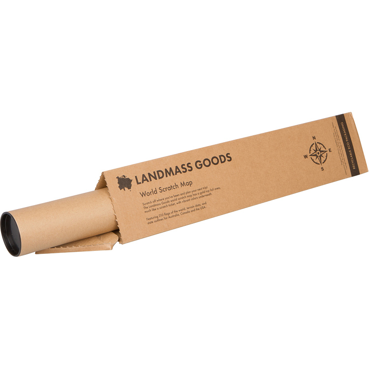 scratch map poster tube